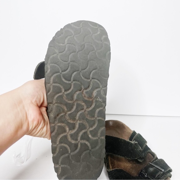 Birkenstock Arizona Black Suede Sandals Size 38 7 Women’s - Picture 3 of 5